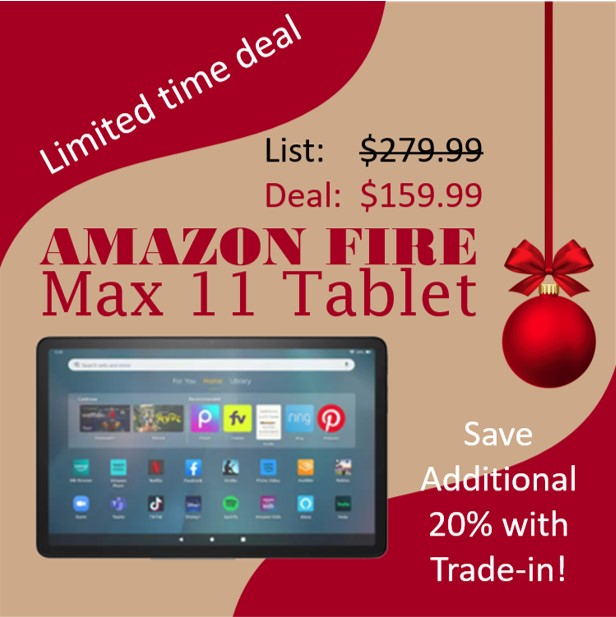 Christmas Shopping for Amazon Kindle Fire Max 11