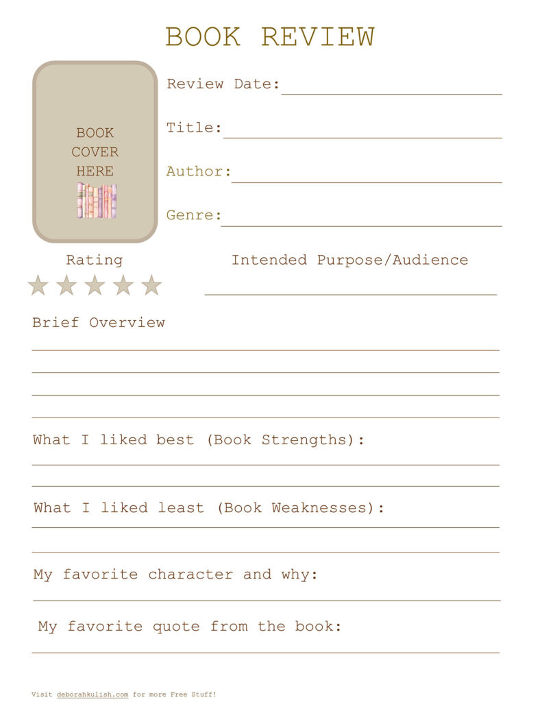 Deborah Kulish Book Review Form Plain Background