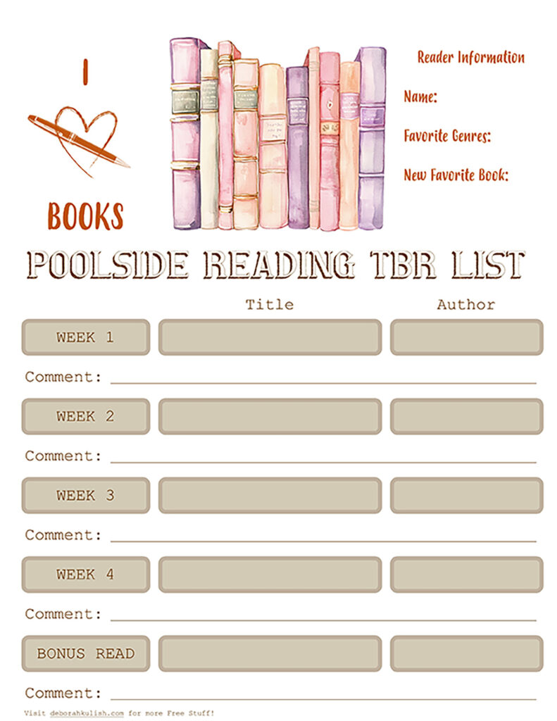 Deborah Kulish Poolside Reading TBR List